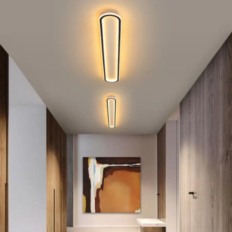Plafon De Teto Fino Retangular Minimalista LED House Solution