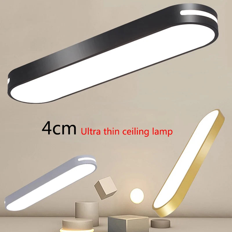 Plafon De Teto Oval Ultra Fina LED Moderna E Minimalista House Solution